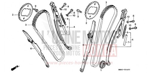 CAM CHAIN/TENSIONER VT1100CJ de 1988